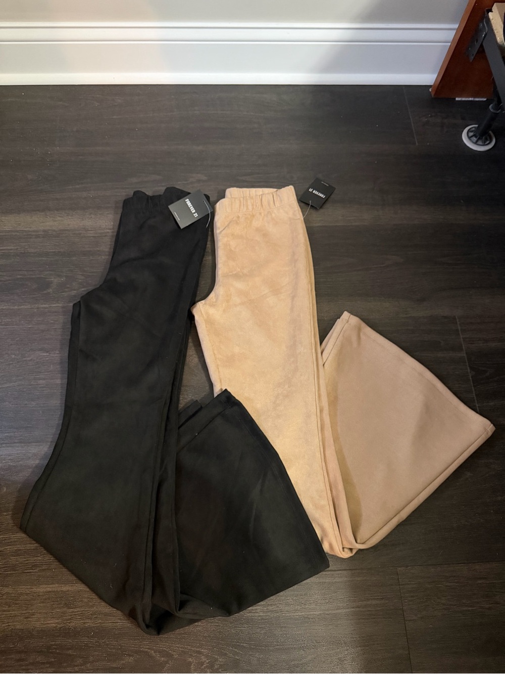 Forever 21 Suede pull on flare pants